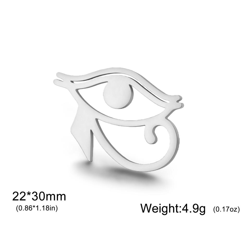 Stainless Steel Eye of Horus Brooch Egyptian Metal Pins for Women Men Suit Bag Badge Protection Jewelry Accessories Amulet Gifts