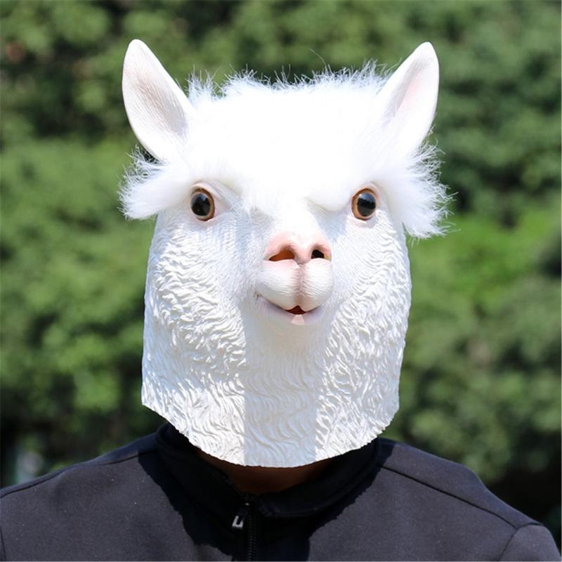 Halloween Sheep Cosplay Mask, Sheep Full Head Mask Costume Halloween Cosplay Costume For Women Man Cosplay Party