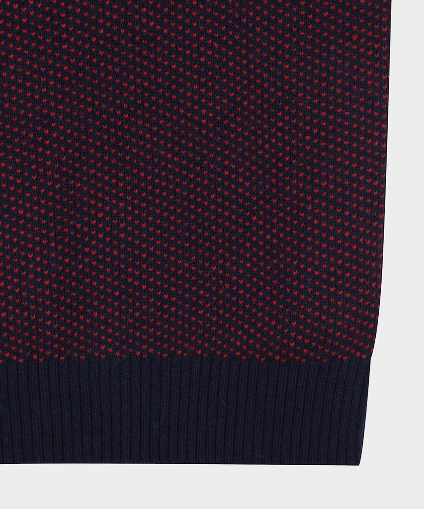 BROOKS BROTHERS Dear Chest Stripe Sweater (Burgundy) (Bbwrmf4555Eew)