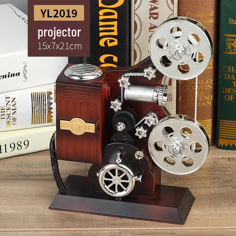 Mini tanzender Mann rotierende Spieluhr: Nähmaschine, Grammophon, Schreibmaschine Design