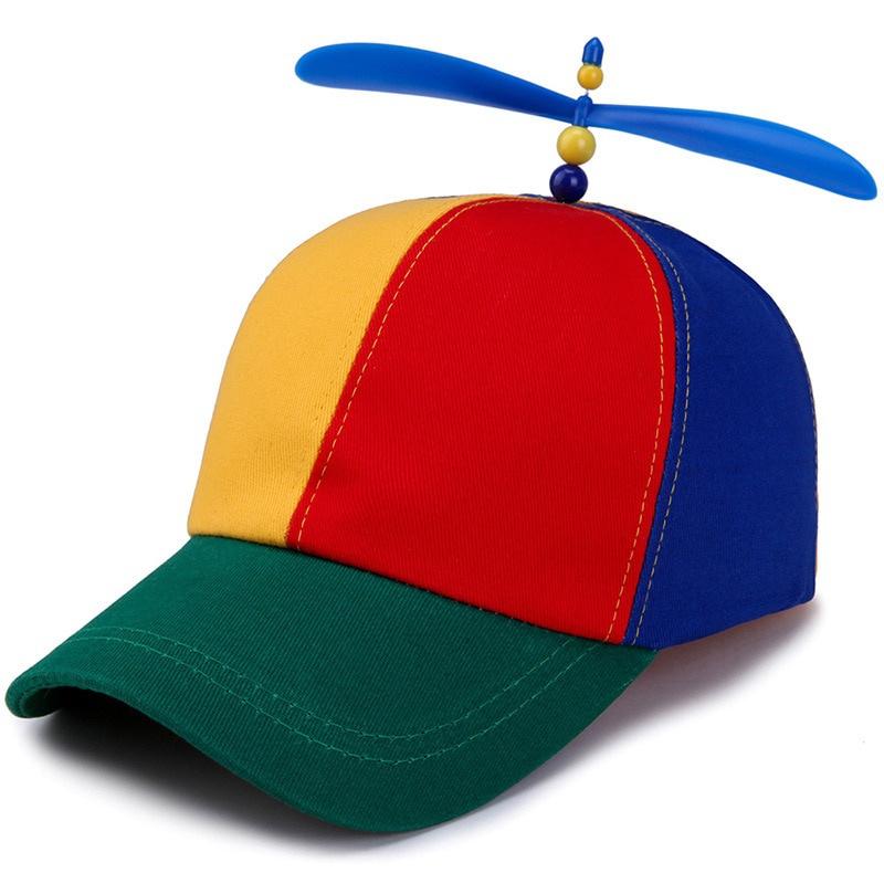 1pc Fashion Colorful Bamboo Dragonfly Patchwork Baseball Cap Adult Helicopter Propeller Funny Adventure Dad Hat Snapback Hat