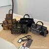 New Retro Cowhide Leather Handbag With Detachable Shoulder Strap And Solid Color Crossbody Real Leather Texture Handheld Chain Bag For Women