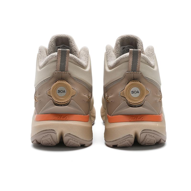 New FILA BOA WOLF Mid Top Outdoor Shoes Men's Oyster Gray A12M441217FOG