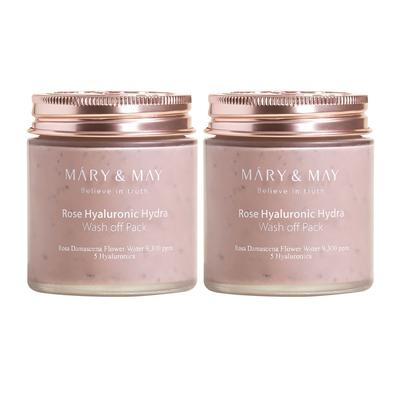 Marienmay Rose Hyaluronic Hydra Wash-Off Pack 125g, 1 Packung, 2 Packungen