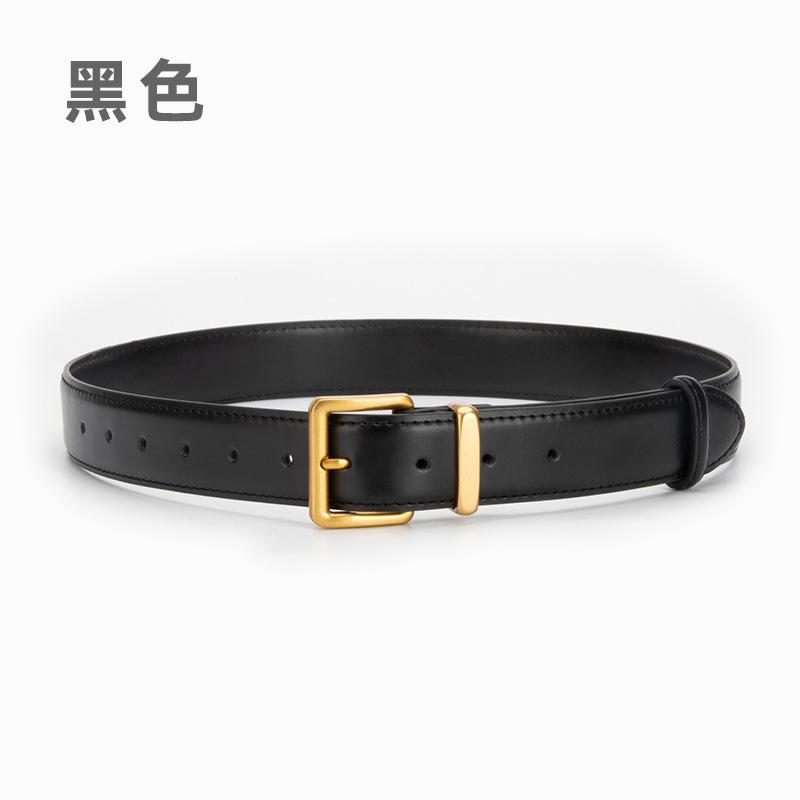 Belt Women'S Leather Simple Pin Buckle Premium Casual Jeans Decorative Belt Women