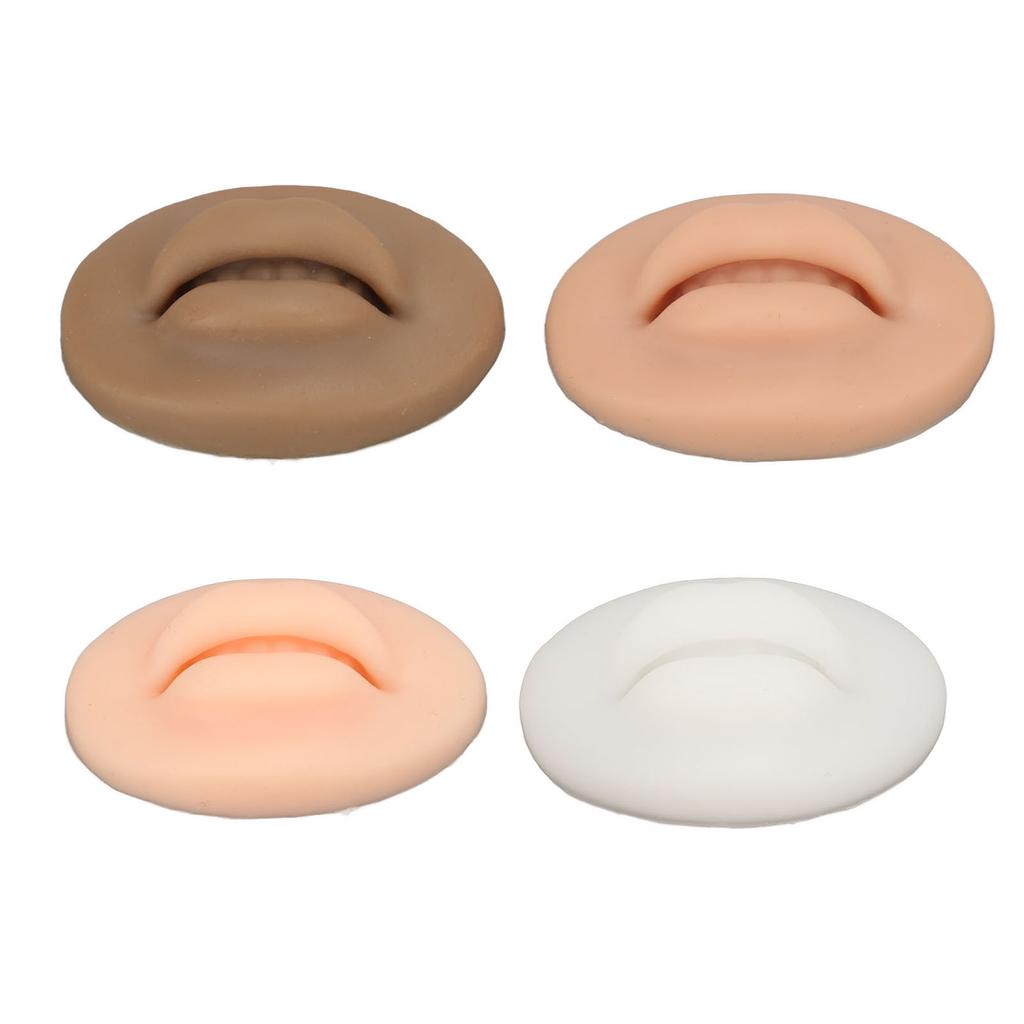 4 szt. Silikonowy model ust Jasny Ciemny Czarny Przezroczysty Kolor Miękkie Elastyczne 3D Silikonowe Usta do Tatuażu Praktyczne