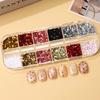 Xiaomi 12 Grids Red Mini Heart Nail Art Sequins Glitter Love Heart Shape Nail Flakes Valentines Charms Nail Art Decorations Manicure