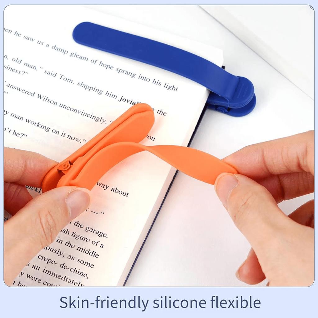 3Pcs Silicone Bookmark Automatically Follows Page Flipping Student Bookmarks Office Stationery, Suitable For Home School