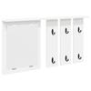 Wall Mounted Coat Rack with Shelf White 85 X 10 X 45 Cm