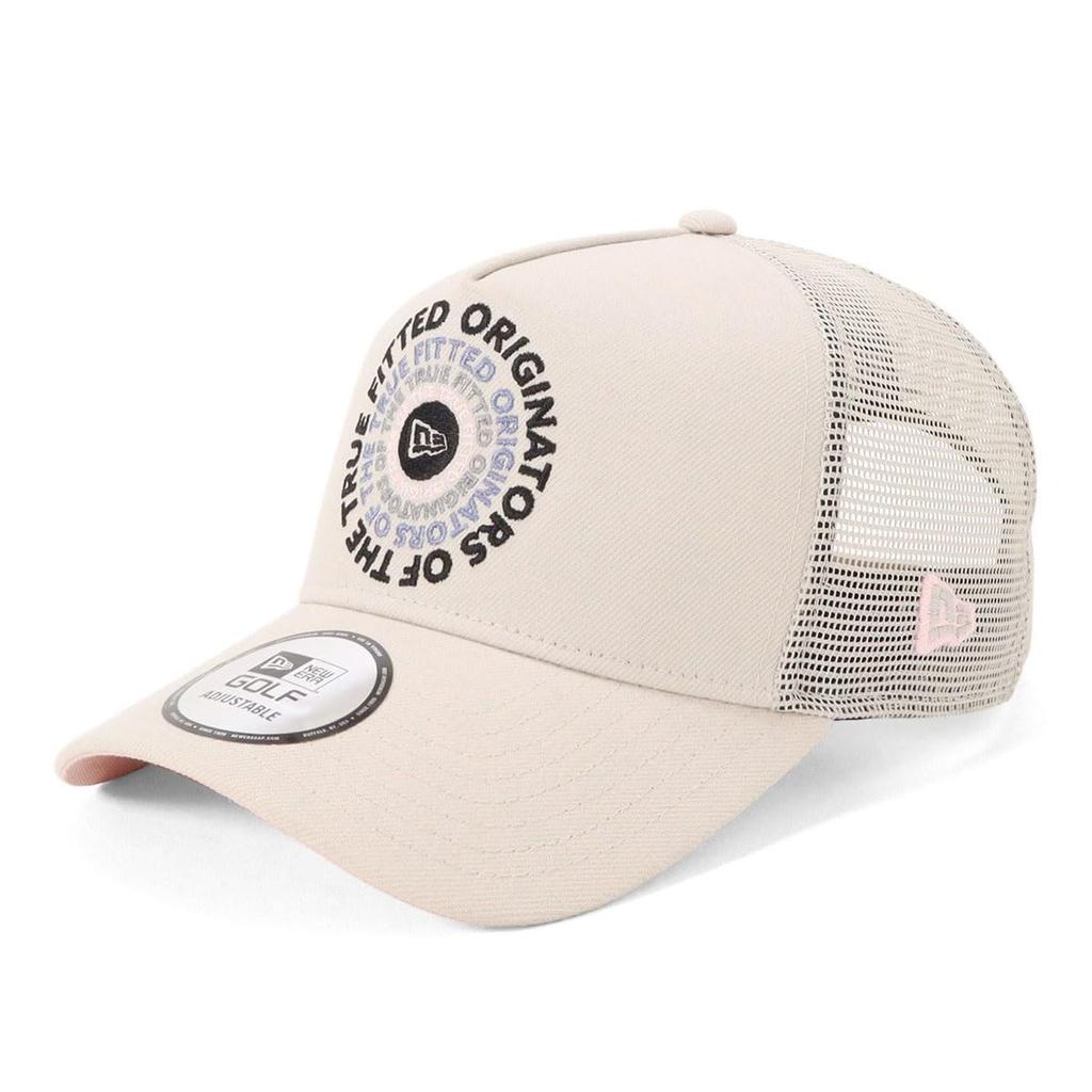 New Era Golf 9FORTY AFrame Trucker 15164909 NER36G7052 Stone New Era Golf Mesh Cap 9FORTYAFRAME Circle Logo ONSPOTZ Special Edition Circle OOTTF Hat