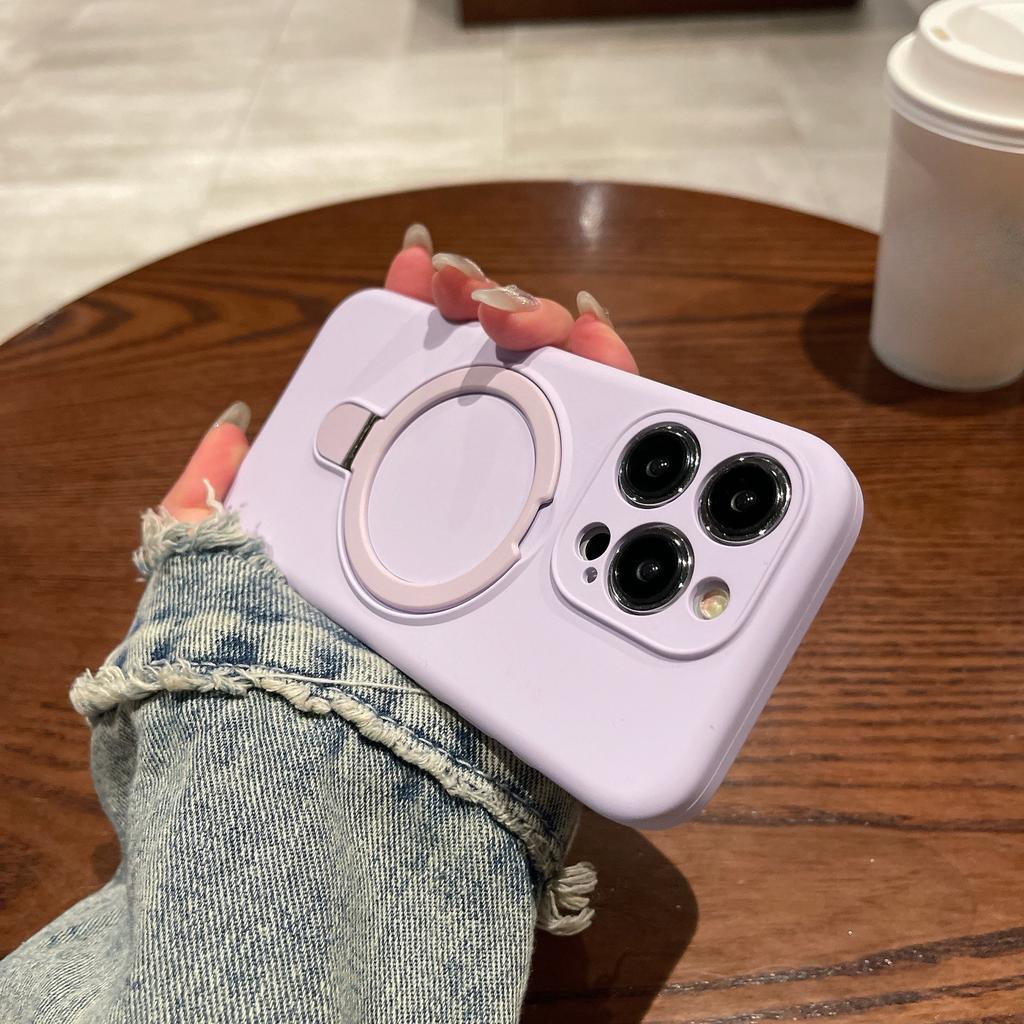 Pure Liquid Silicone Case for Apple iPhone 17 Pro Max - Soft Shockproof with Magnetic Holder Full Cover On iPhone 16/15/14/13/12/11/Pro/Plus/ProMax