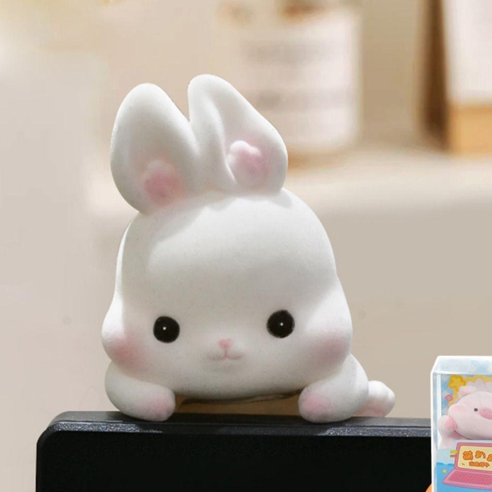 4Pcs/8pcs/set Flocking Computer Monitor Decoration Panda Dog Center Console Doll  Navigator