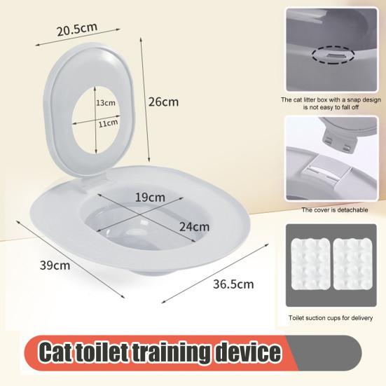 Cat Toilet Trainer Kit Universal Urinal Seat Potty Cat Toilet Training System Reusable Cat Toilet Training Seat Tool for Pet Cleaning