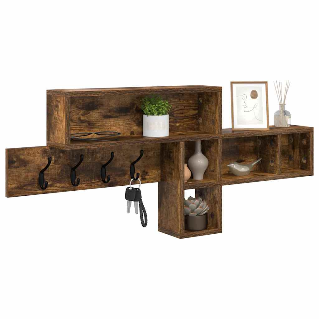 Wall mounted Nightstand Smoked Oak 100 x 12 x 43.5 cm