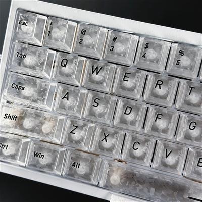 Tastenkappen mit Carbonfaser-Textur 120 Tasten PC Matt und Transluzent Geeignet für Magnetische Mechanische Tastaturen Wooting