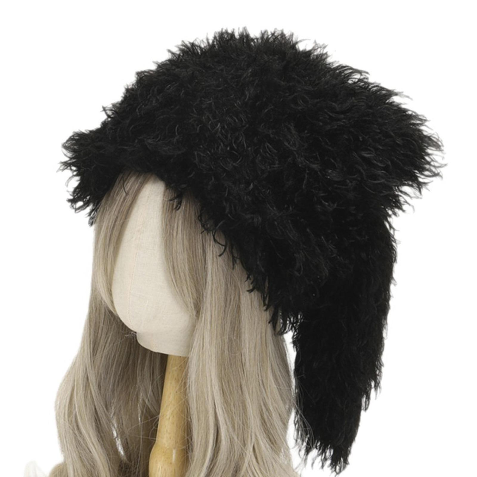 

Plush Fabric Winter Hat For Men Women Comfortable Thermals Insulation Foldable Beanies Outdoor Activities чорний