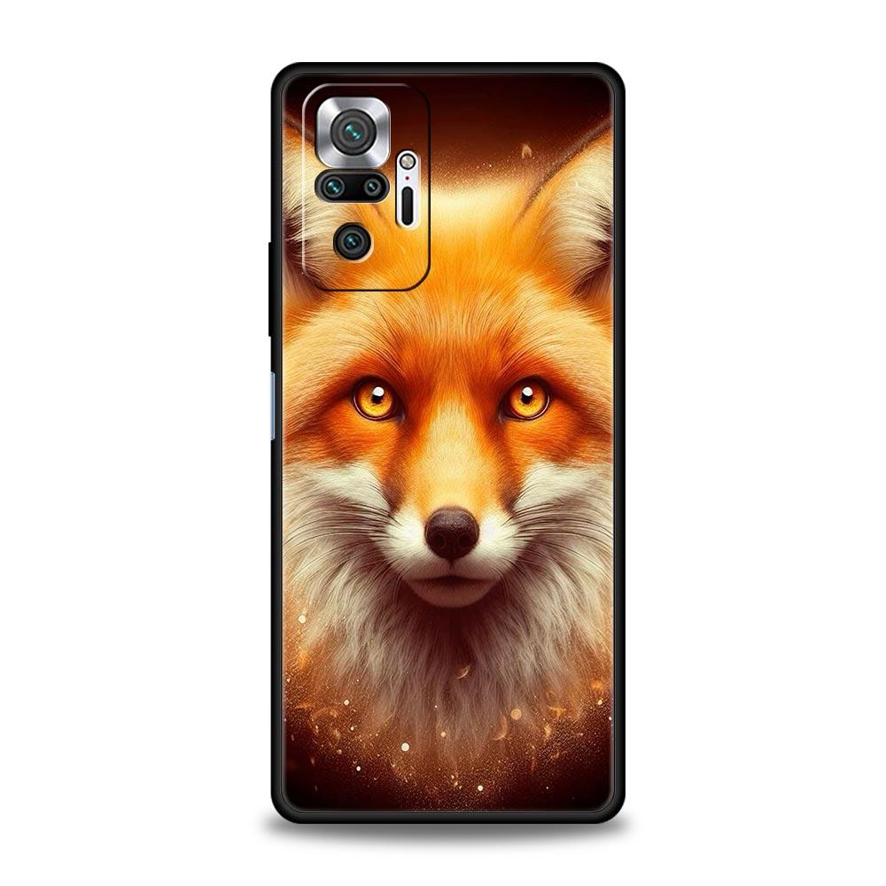 Phone Case Cover for Redmi 14C 10C Note 15 14 13 12 10 11 Pro Plus K40 5G Soft TPU Shockproof Fundas Shell Cute Animal Fox Capas