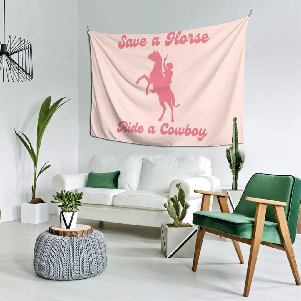 VIKAMA Tappezzeria Bandiera Elementi Artistici Tramonto Western Cowboy Americano Decorazione Parete Sfondo Divano Soggiorno