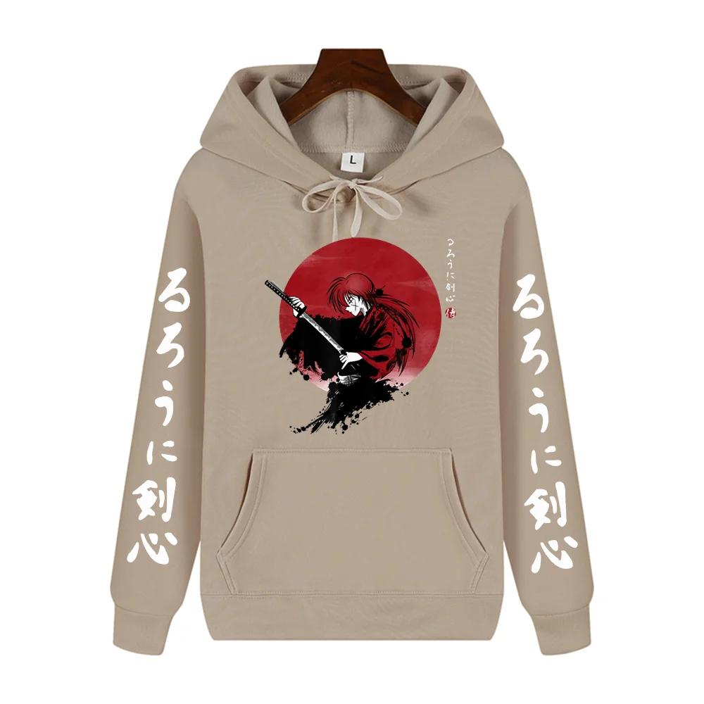 Rurouni Kenshin Handsome Print Autumn/Winter Comfort Soft Thickened Men's High-quality Casual Fashion Street Hoodie