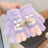 Plush Kids Knitted Gloves Cute Cartoon Windproof Gloves  for 1-5 Years Old