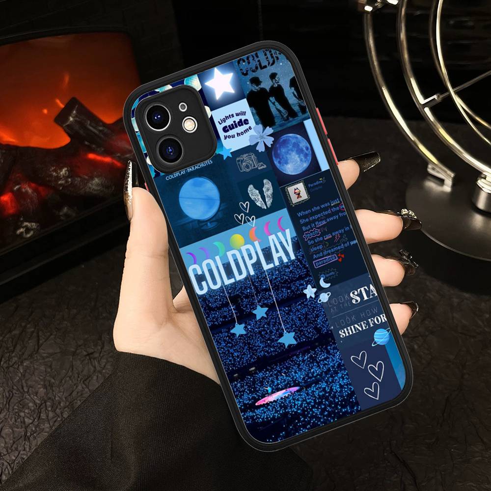 

Pop Rock Band C-Coldplay Silicone Case For IPhone 16 15 14 13 12 11 Pro Max Plus X XS MAX Shockproof Matte Cover iphone 11pro