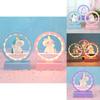 Cute Cartoon Unicorn Led Night Light Music Box Desktop Decor Ornament For Romantic Gift And Home Decor