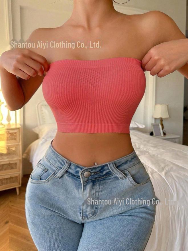 Seamless Breathable Knitted Summer Tube Tops for Women