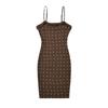 Za2025 Summer New Product Women clothes French style Temperament Waist Hugging Slimming Polka Dot Print Sling Sleeveless Short Dress