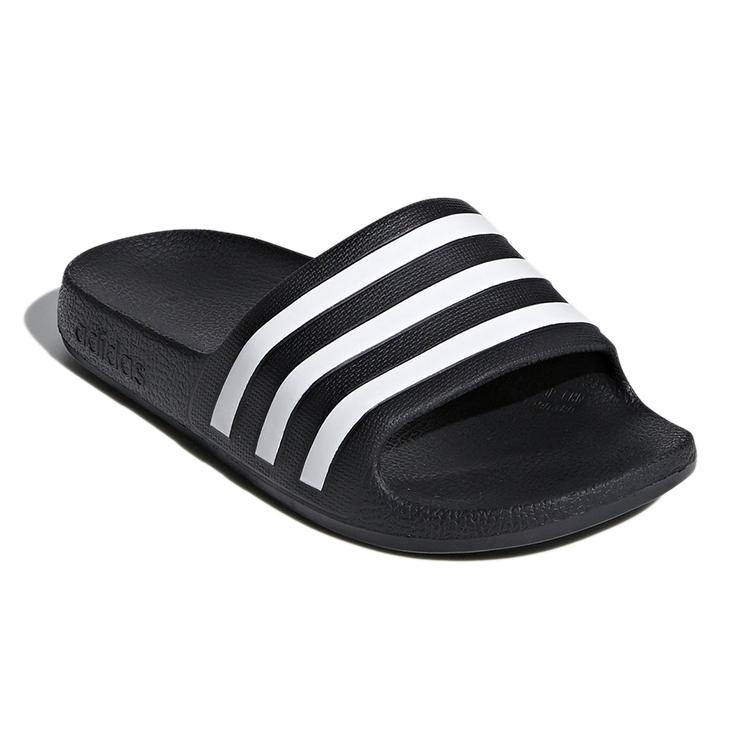 adidas Cushioning Quick Dry Slippers Black White Kids' F35556