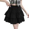 Black High Waist A-line Puffy Skirt for Women, Summer 2026 Trendy Short Umbrella Cake Skirt