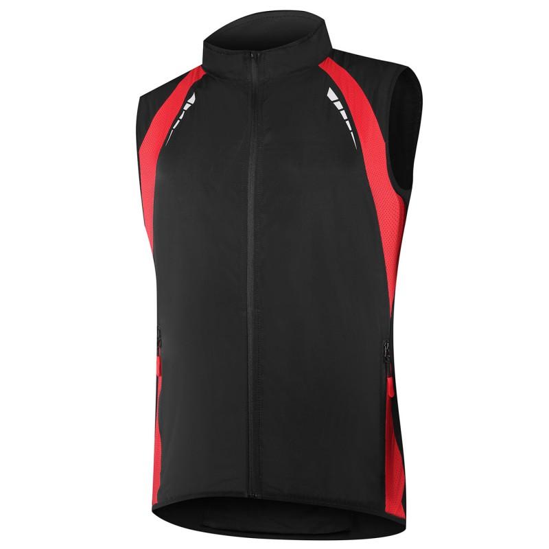 Herren Winddichte Atmungsaktive Ärmellose Radsportweste Laufjacke Outdoor Sportbekleidung