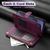 Wallet Multi-card Slot Zipper Kickstand Magnetic Flip Leather Case For Samsung Galaxy S26 Ultra S25 FE S24 Plus S23 S22 S21 S20