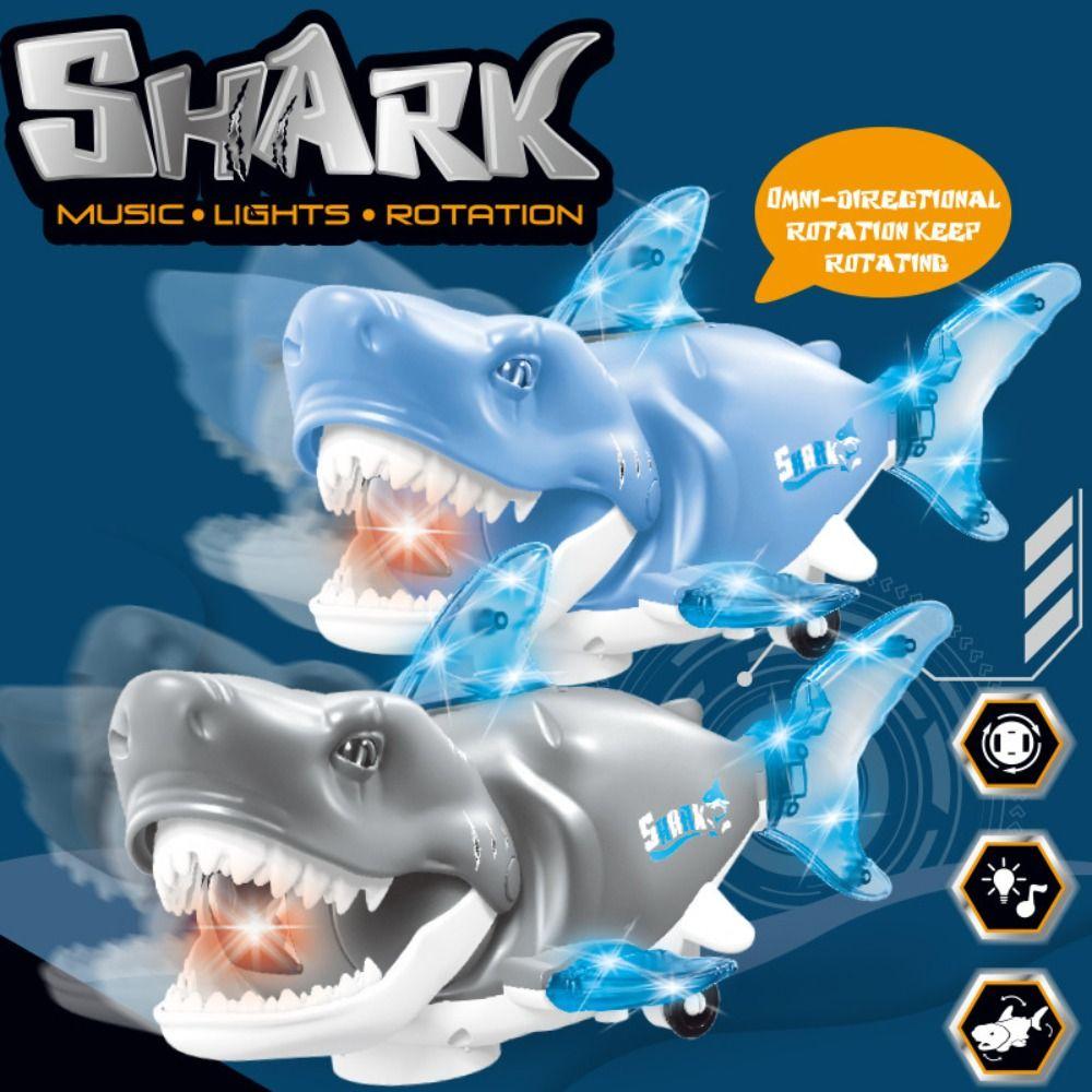 With Sound Swinging Shark Toy Plastic Swaying Fish Toys Crawling Interactive Shark Toy  Halloween
