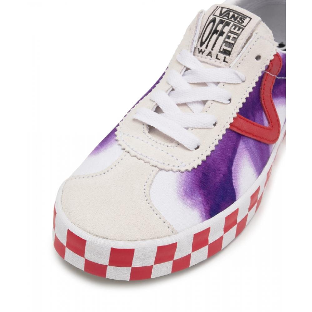 スニーカー ^VANS^ Vans the Museum Visitor Sports Low White Purple VN000 Vans Vans X The Museum Visitor Sports Low White Purple
