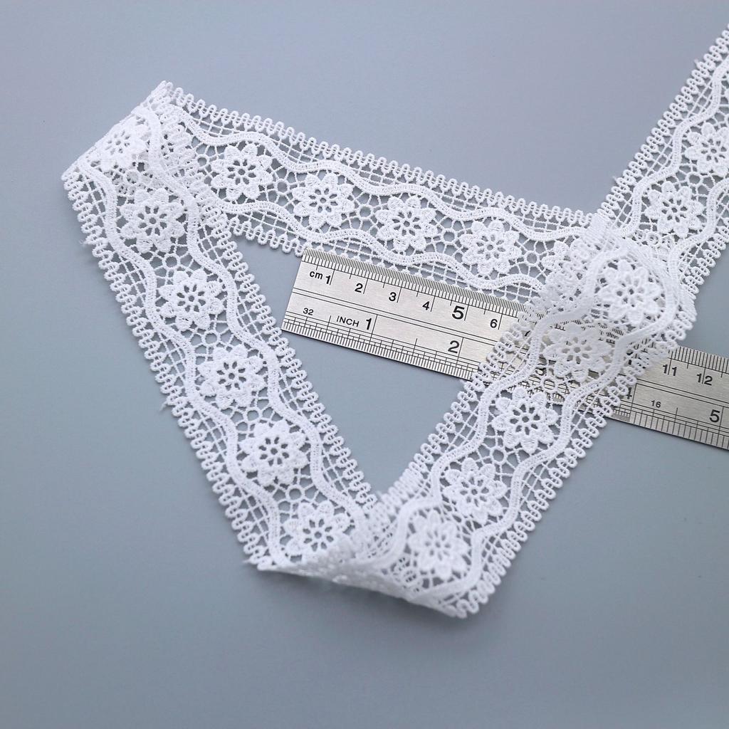 Water Soluble Fine Thread Milk Silk Lace, Milk Silk Embroidered Lace, Clothing Headgear Lace Accessories