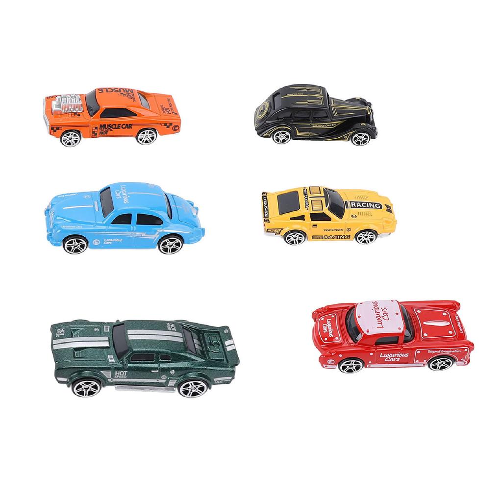 6pcs Children Alloy Car Toy Set Racing Toy Car Vehicle Set for Toddlers Home Decoration Gift