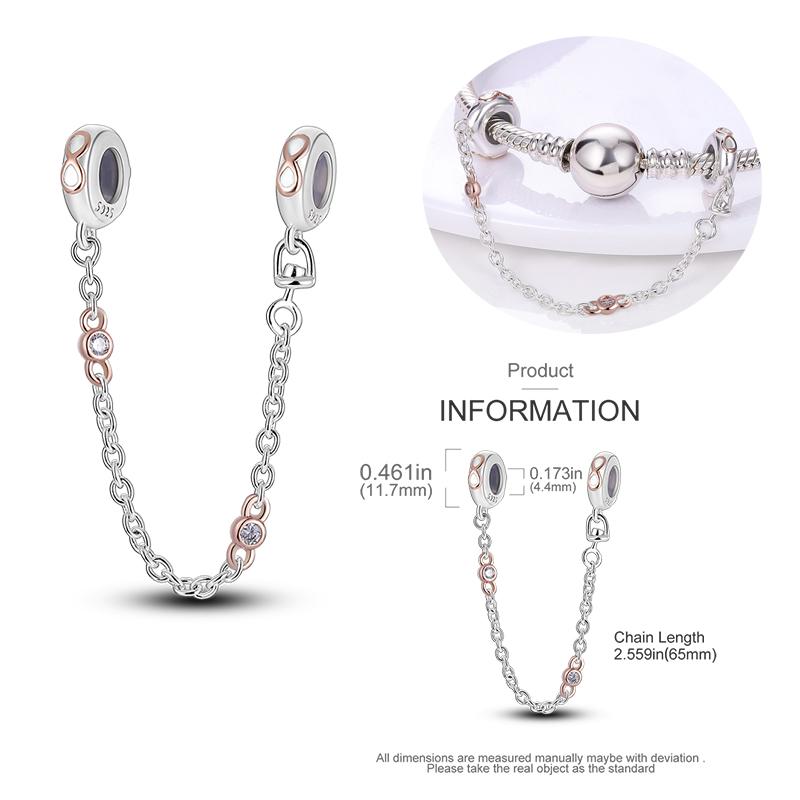 New Copper Star Moon Peach Heart Safety Chain Charm Beads Suitable For Pan Bracelets Diy Women'S Jewelry Gifts