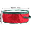 2Pcs 16Inch Christmas Wreath Storage Bag,Portable Artificial Wreaths Organizer Container with Dual Zippered Transparent Window & Handles