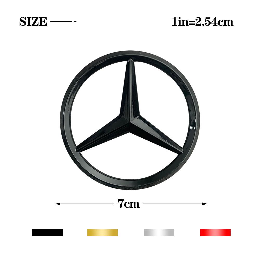 FXIK3 70mm Engine Cover Emblem Badge Sticker for Mercedes Benz W204 W205 W212 W213 W221 W166 W176 W177 CLA GLA GLC GLE etc