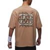 Jordan Dongdan 85 Comfortable Round Neck Pullover Short Sleeve Quick Dry T-Shirt Men Tops Brown HV1257200