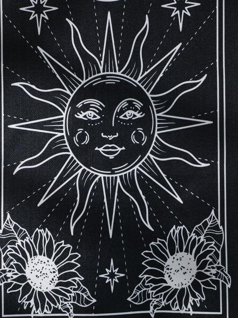 Black Sun Moon Tapestry Boho Bedroom Living Room Wall Decor Hanging Ornaments Aesthetic Room Decoration Crafts For Friend Gifts