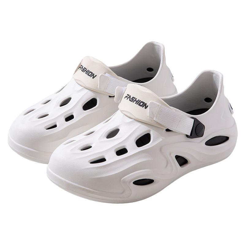 Men's Hole Shoes Summer Tide Simple Outdoor Beach Non-slip Sports Bag Head Cool Slippers Beach Shoes Driving