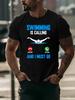Swimming Is Calling And I Must Go Print Unisexs T Shirt Funny Swimmer Athlete Short Sleeve Crew Neck Cotton Casual Daily Tee