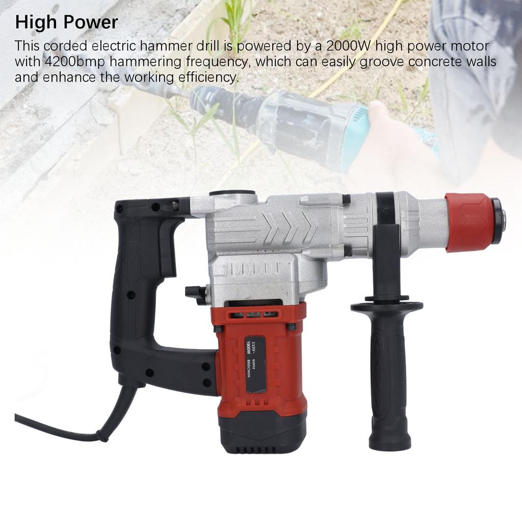 Electric Hammer Drill Dual Function High Power Concrete Rotary Hammer for Industry
