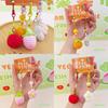 Persimmon Plush Peanut Handmade Keychain Fruit Plant Doll Backpack Pendant