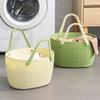 College Students' Home Male and Female Dormitory Bath Basket Storage Artifact Hand Basket Shopping Basket Daquan Imitation Rattan