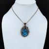 Neon Apatite Pendant Copper Wire Wrapped Pendant Neon Apatite Jewelry Handmade Copper Jewelry Wonderful Gemstone Pendant Anniversary Gift