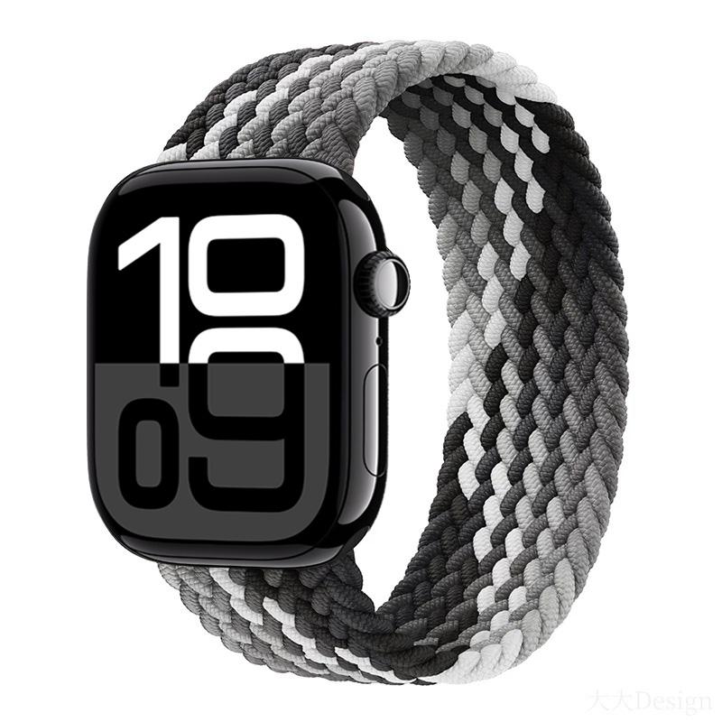 Straps For Apple Watch Bands 44mm 45mm 40mm 41mm 49mm 46mm 42mm Braided Solo Loop Correa Bracelet Iwatch Series 11 10 9 7 8 SE 6