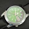 JAPAN VINTAGE REFURBISHED SEIKO 5 AUTOMATIC MENS GREEN DIAL WATCH a445440-1
