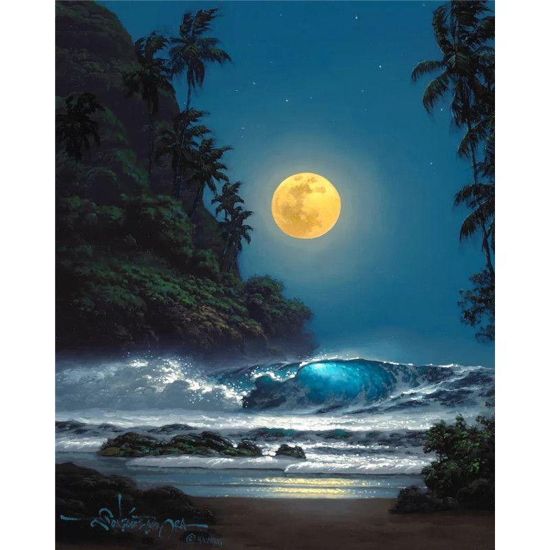 Malowanie po numerach diamentami Krajobraz Kamyczki Obrazy Krajobraz Mozaika diamentowa Kreskówka Dekoracja domu Naklejka na ścianę